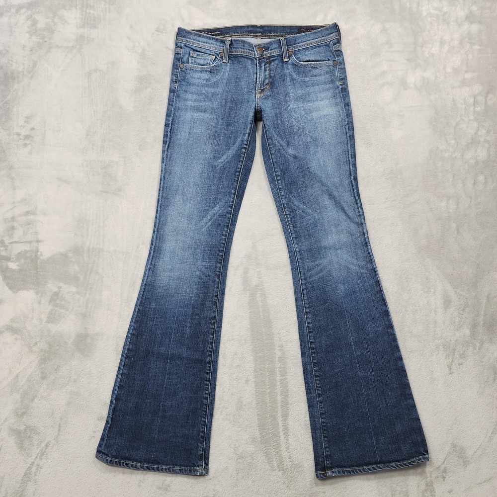 Citizens Of Humanity Jeans Womens 31 Blue Ingrid Low Rise Flare Stretch Denim